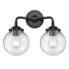 Mod Mix Clear Globe Vanity Light - 2 light