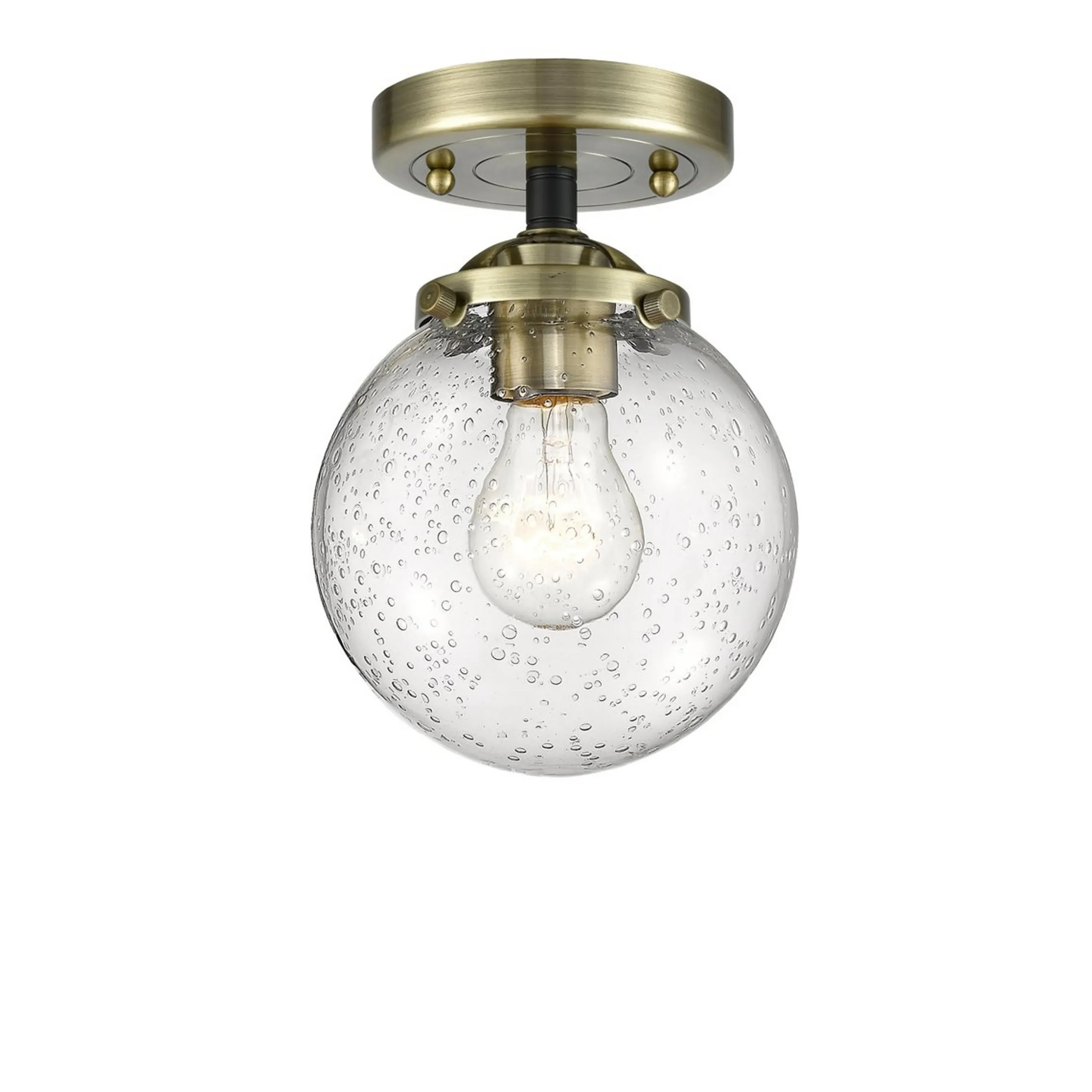 Mod Mix Seeded Globe Semi-Flush Ceiling Light - Small