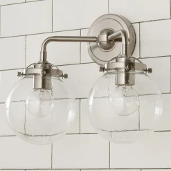 Mod Mix Seeded Globe Vanity Light - 2 light