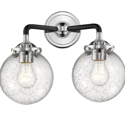 Mod Mix Seeded Globe Vanity Light - 2 light