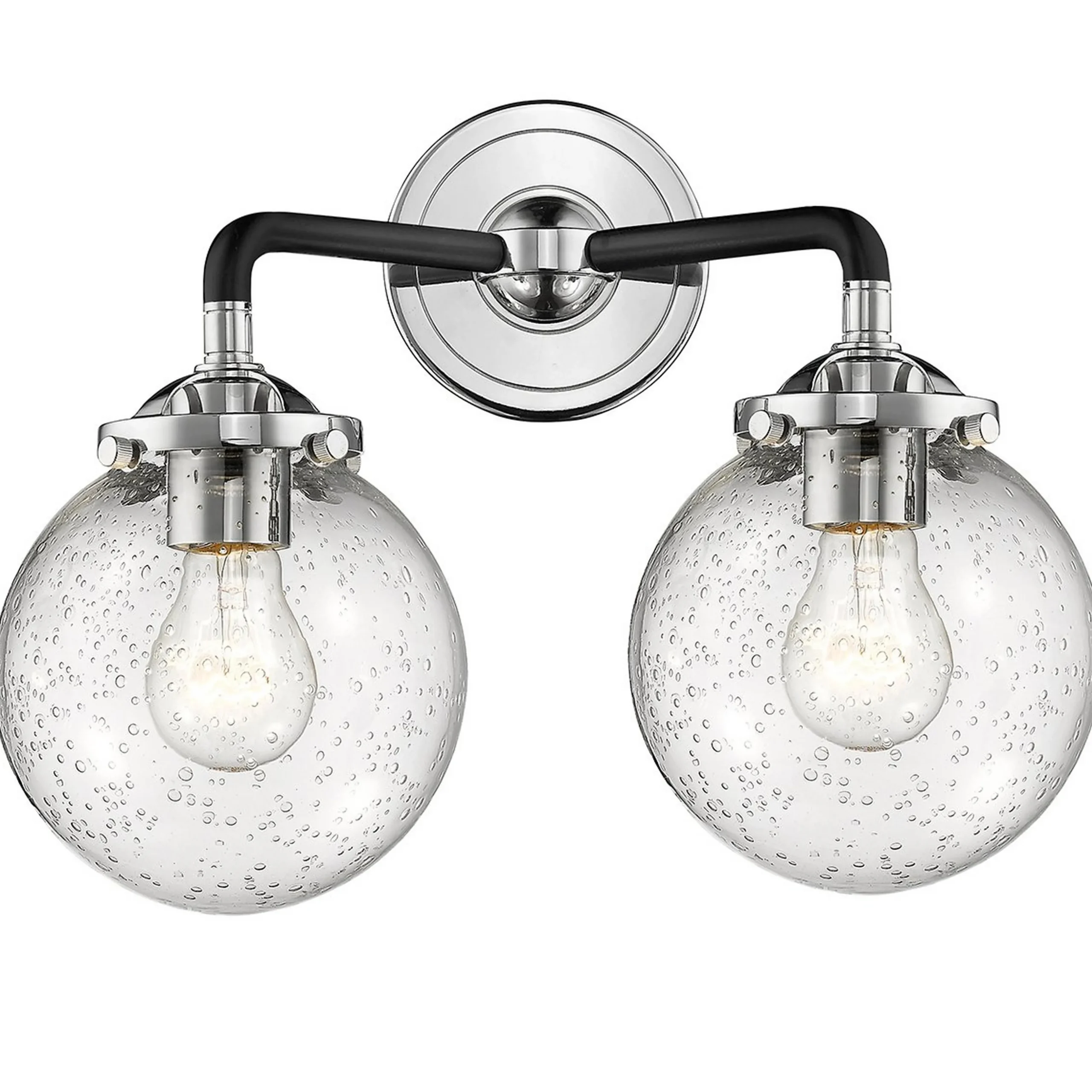 Mod Mix Seeded Globe Vanity Light - 2 light