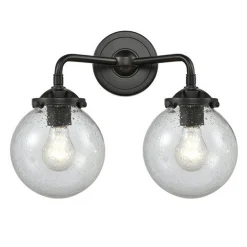 Mod Mix Seeded Globe Vanity Light - 2 light