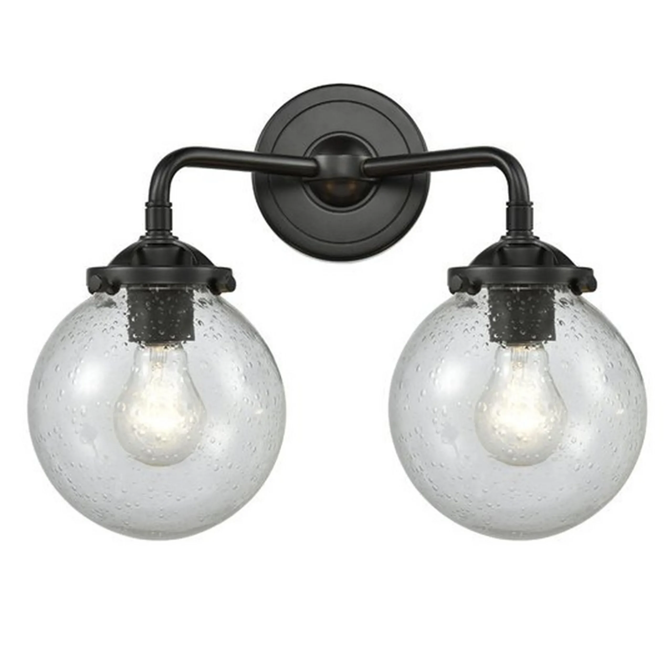 Mod Mix Seeded Globe Vanity Light - 2 light