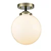 Mod Mix White Globe Semi-Flush Ceiling Light - Large