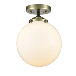 Mod Mix White Globe Semi-Flush Ceiling Light - Large