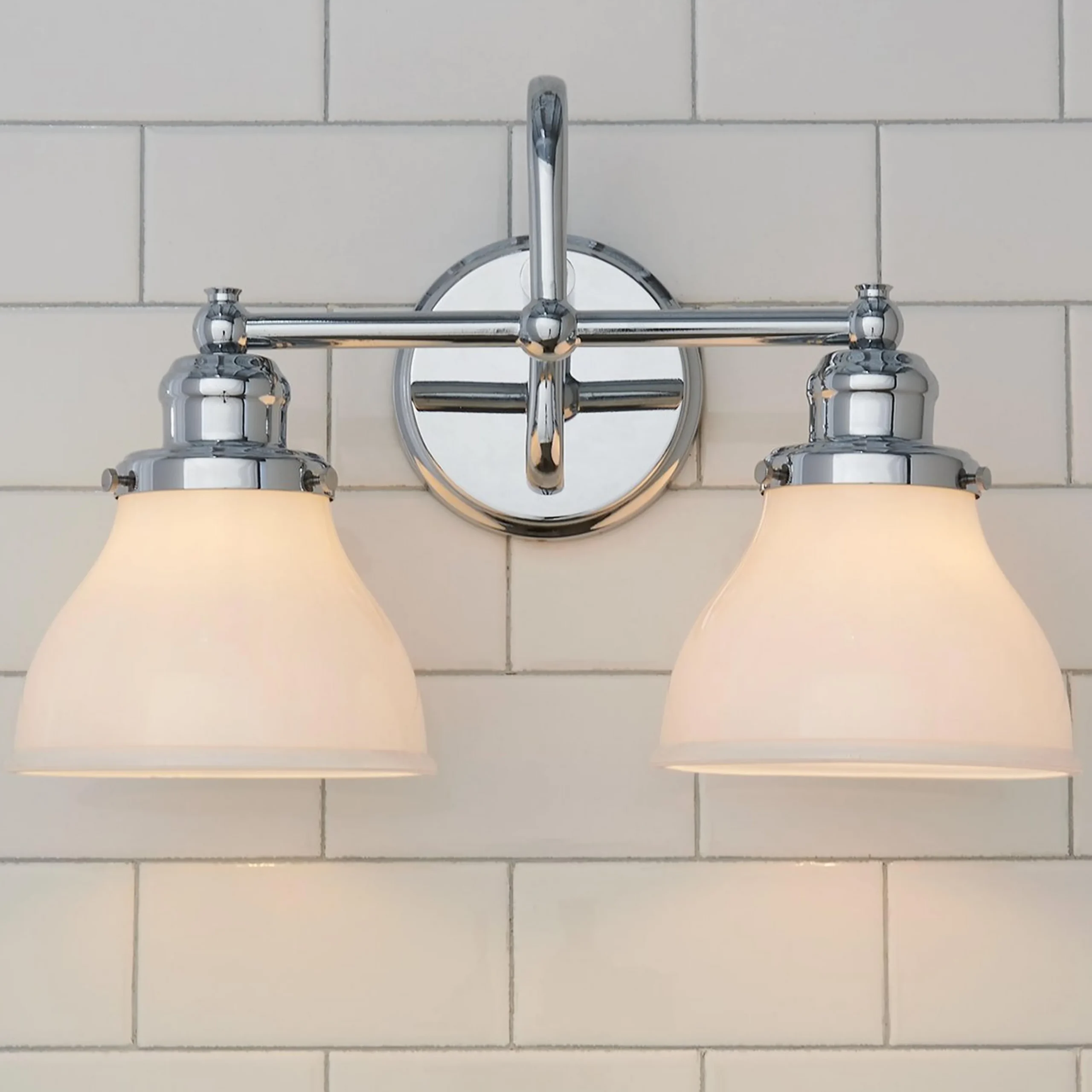 Montpelier Vanity Light - 2 Light - Milk