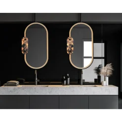 Odette LED Mirror - Composite Stone