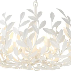 Olive Leaf Blooming Chandelier - 6 Light