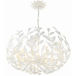 Olive Leaf Blooming Chandelier - 6 Light