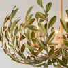 Olive Leaf Blooming Chandelier - 6 Light