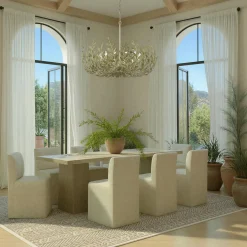 Olive Leaf Blooming Chandelier - 12 Light