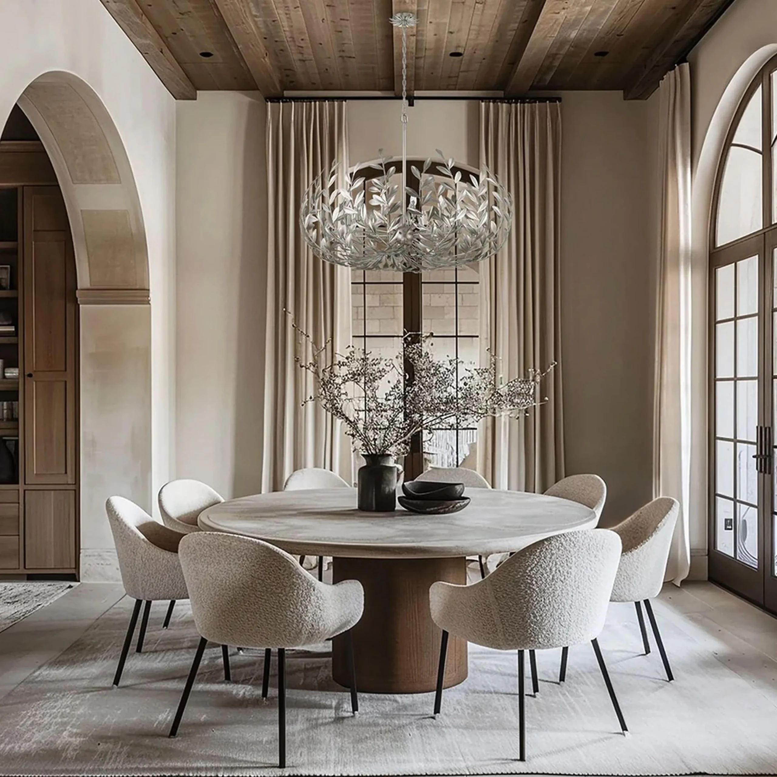 Olive Leaf Blooming Chandelier - 12 Light