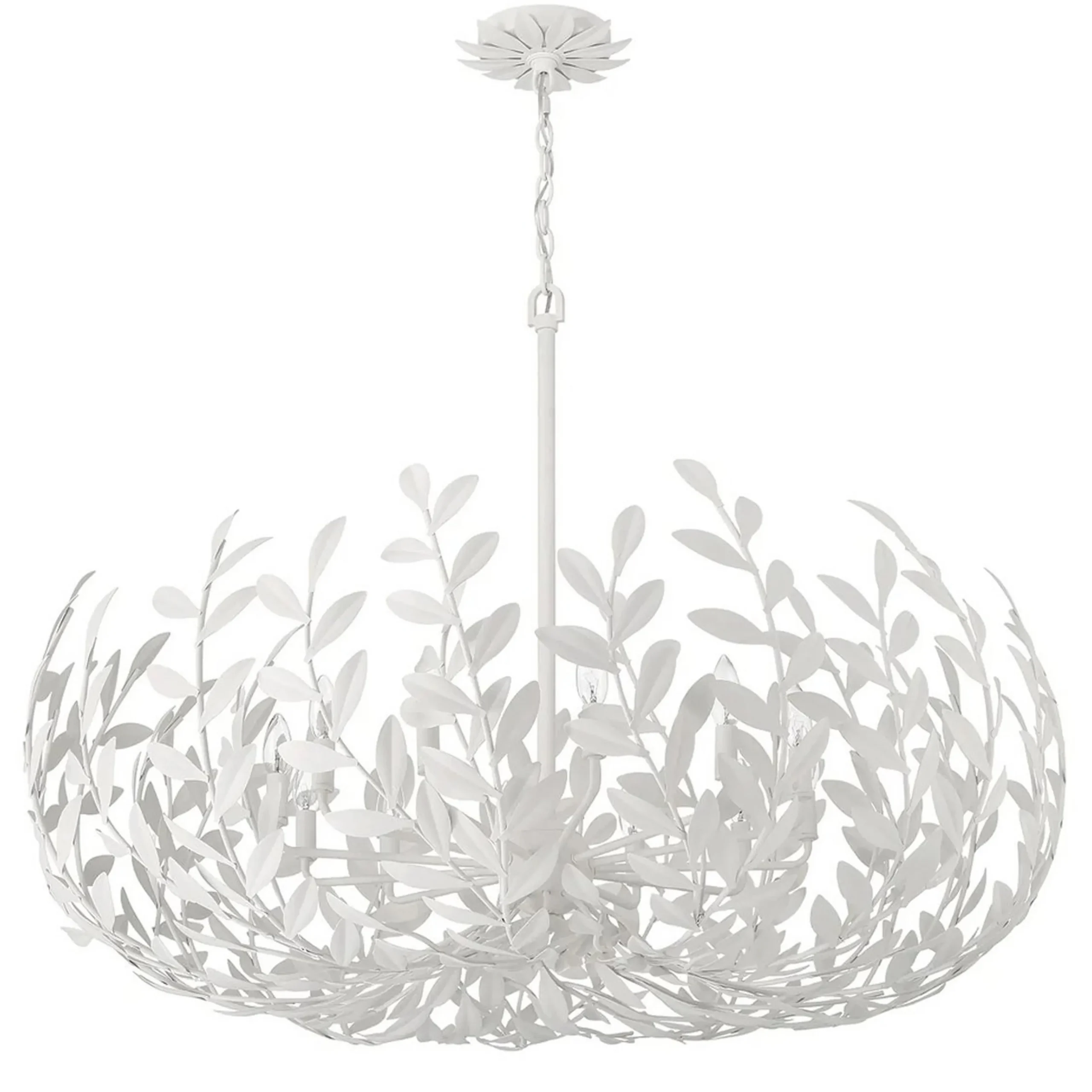 Olive Leaf Blooming Chandelier - 12 Light