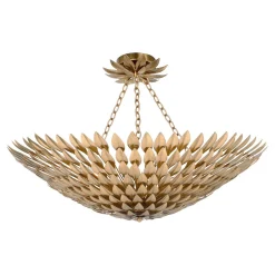 Olive Leaf Convertible Chandelier - 8 Light