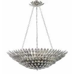 Olive Leaf Convertible Chandelier - 6 Light