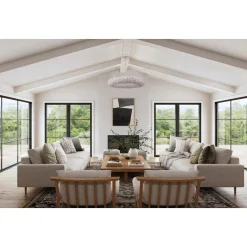 Olive Leaf Convertible Halo Chandelier - 34"