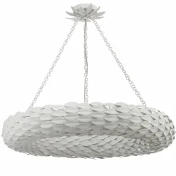 Olive Leaf Convertible Halo Chandelier - 34