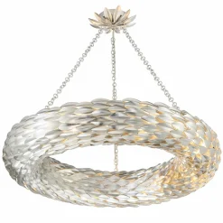 Olive Leaf Convertible Halo Chandelier - 34