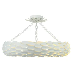 Olive Leaf Convertible Halo Chandelier - 24