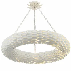 Olive Leaf Convertible Halo Chandelier - 24