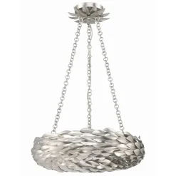 Olive Leaf Convertible Halo Chandelier - 18"