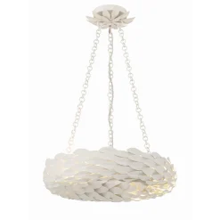 Olive Leaf Convertible Halo Chandelier - 18"