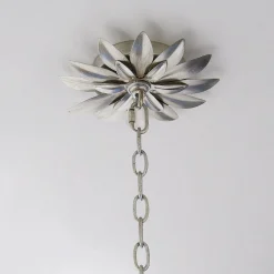 Olive Leaf Drum Shade Chandelier - 6 Light