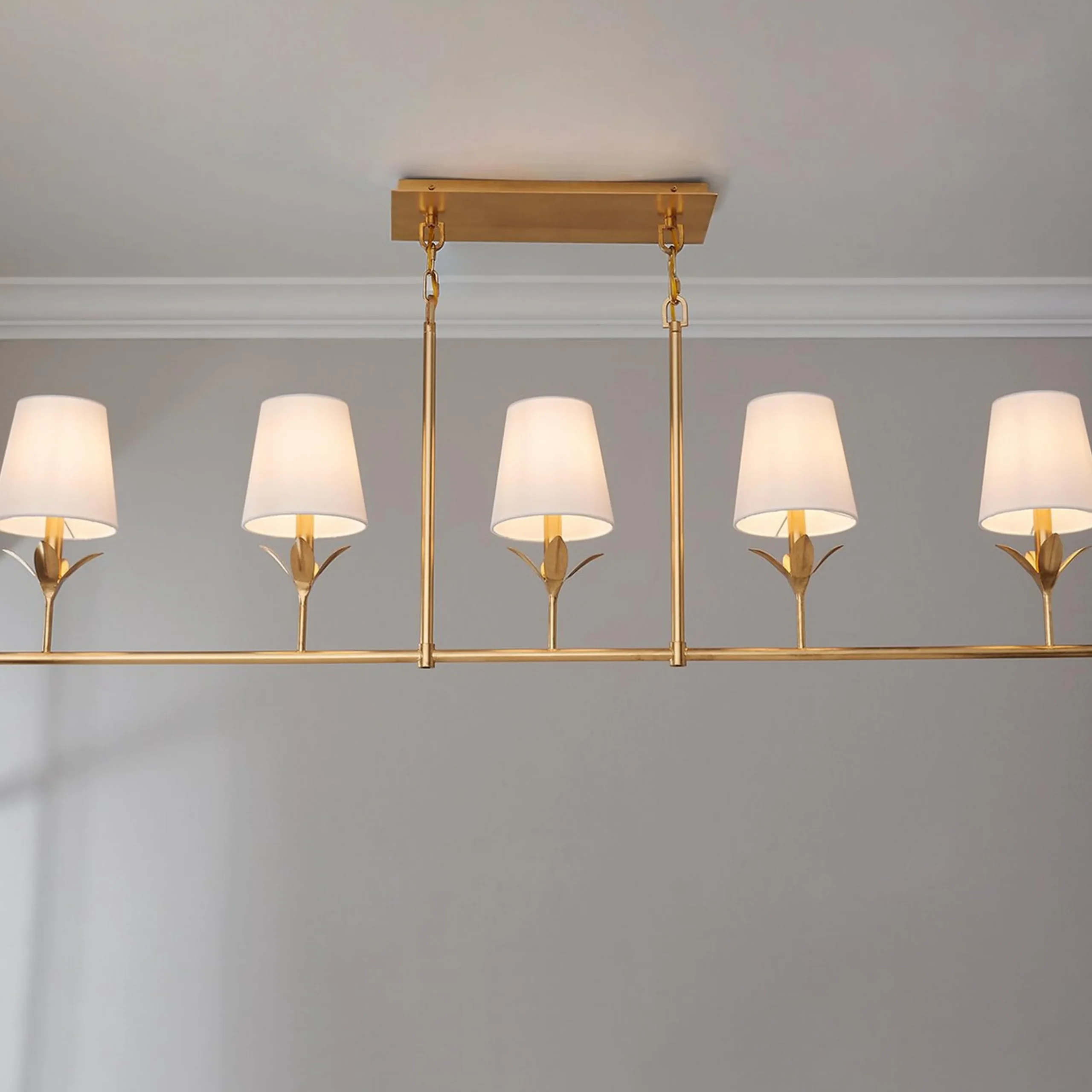 Olive Leaf Island Chandelier