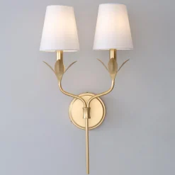 Olive Leaf Stem Sconce - 2 Light