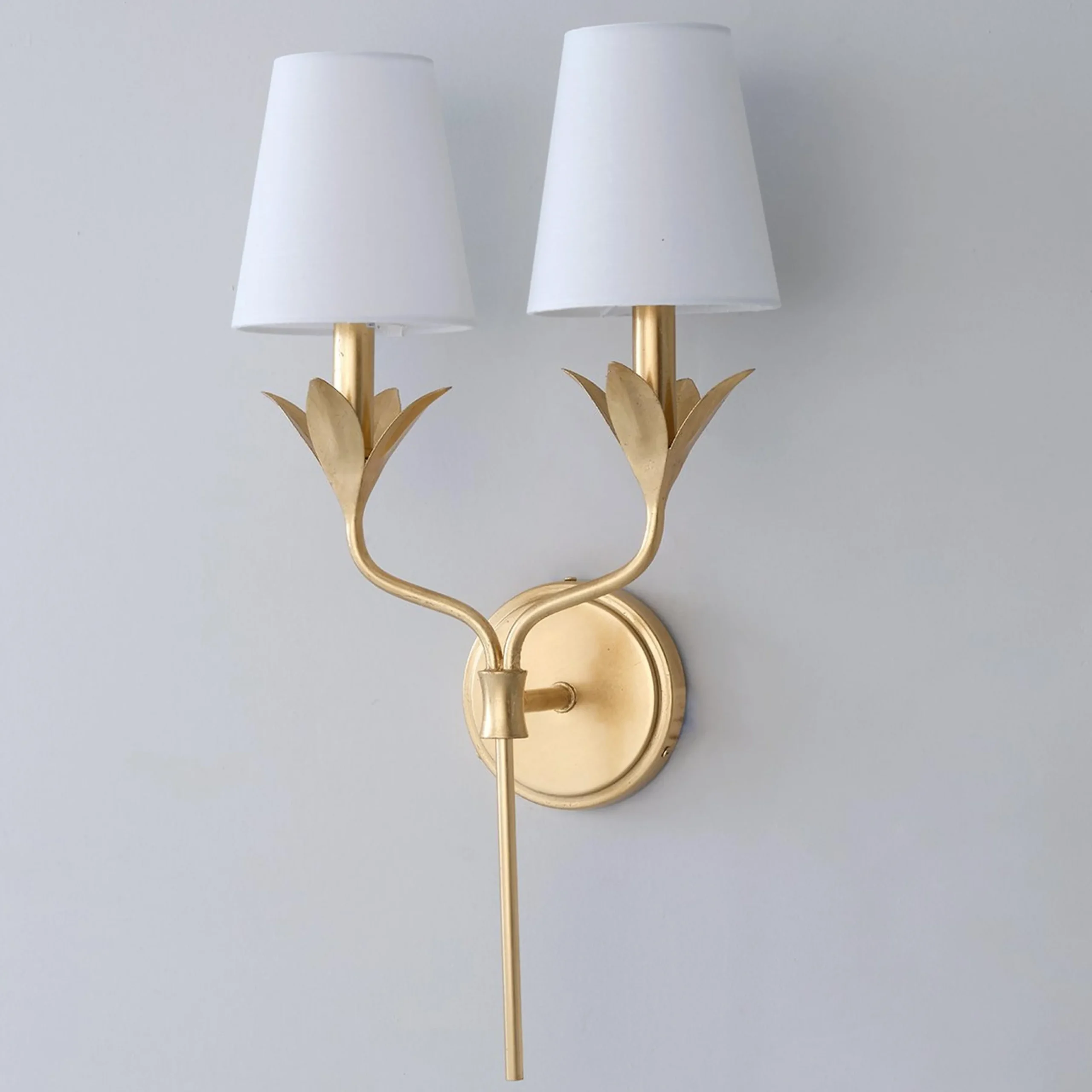 Olive Leaf Stem Sconce - 2 Light