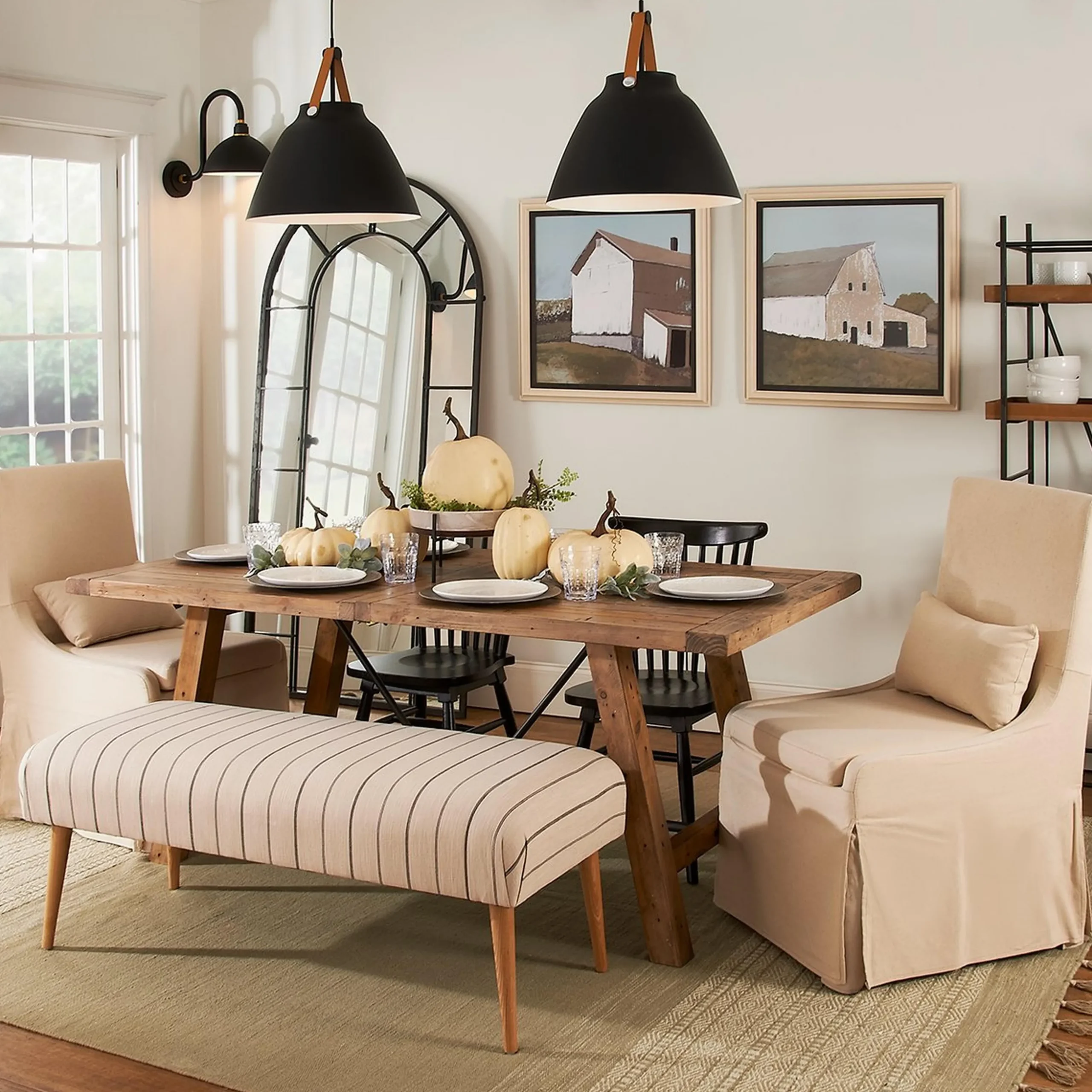 Oversized Arch Window Mirror