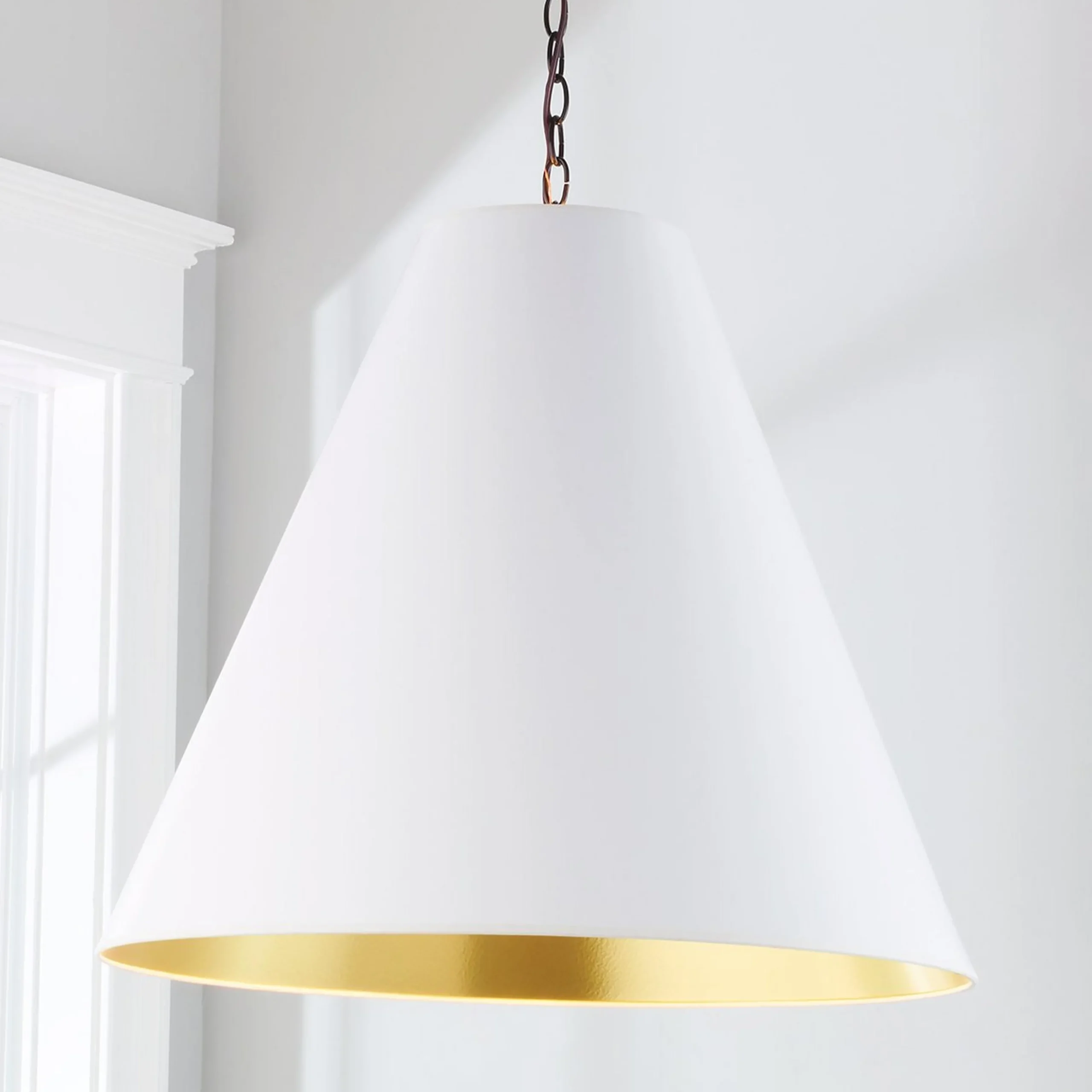 Oversized Cone Paper Shade Pendant