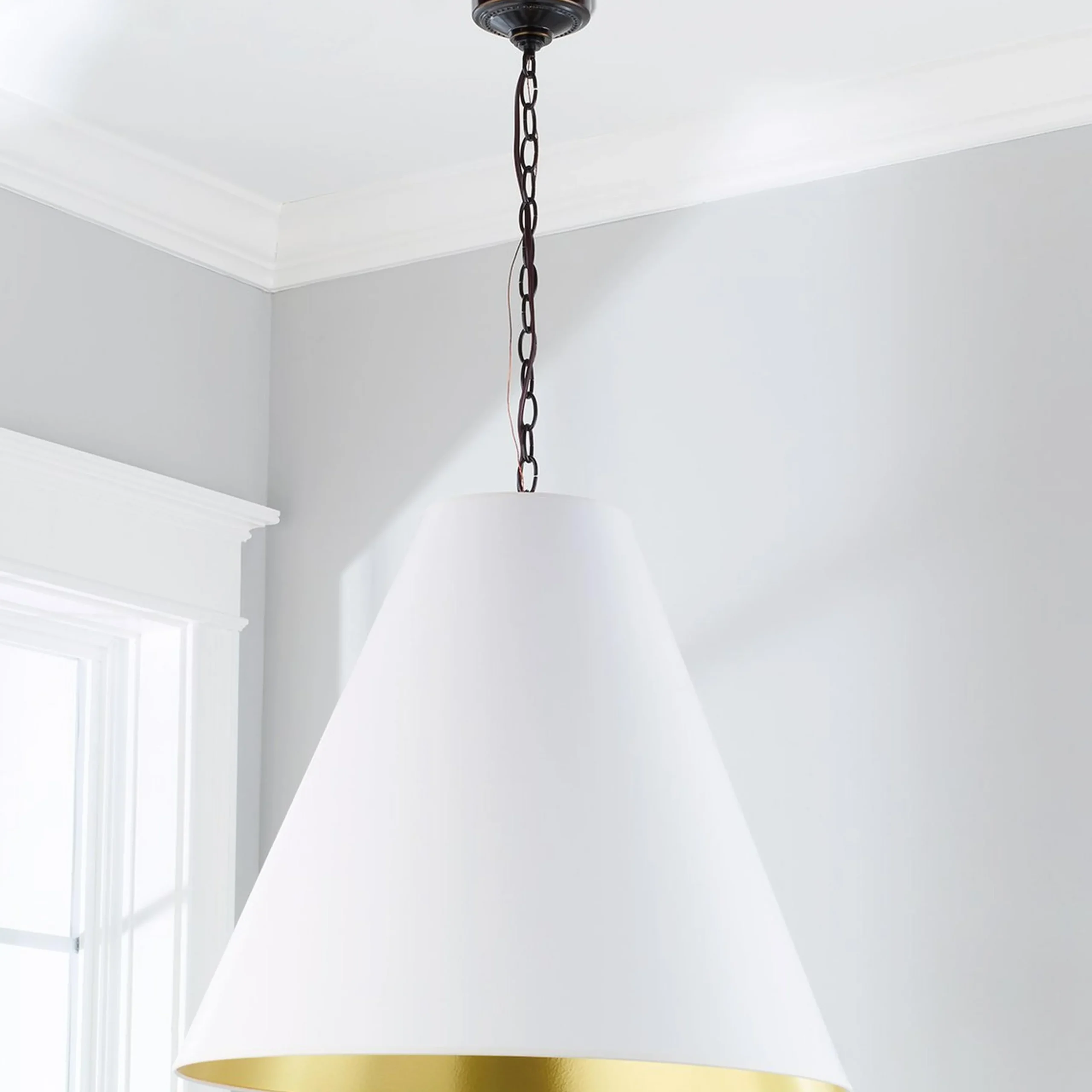 Oversized Cone Paper Shade Pendant
