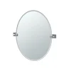 Pivoting Beveled Oval Mirror - Small
