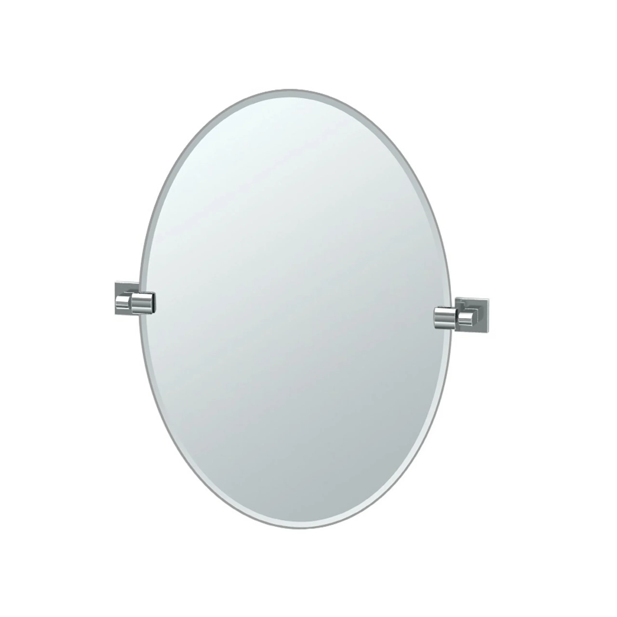 Pivoting Beveled Oval Mirror - Small