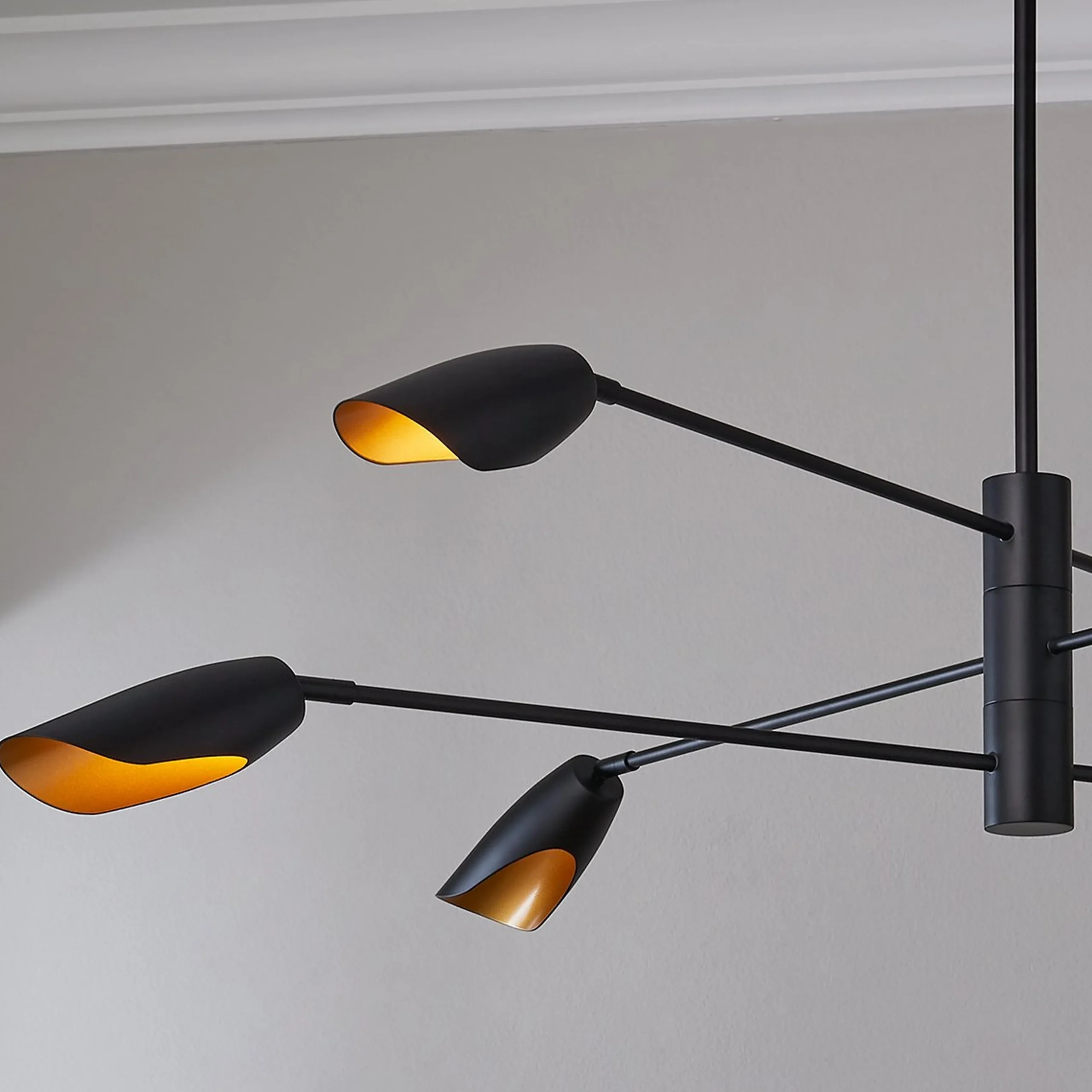 Pivoting Petal Three-Tier Chandelier
