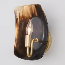 Polished Horn Sconce