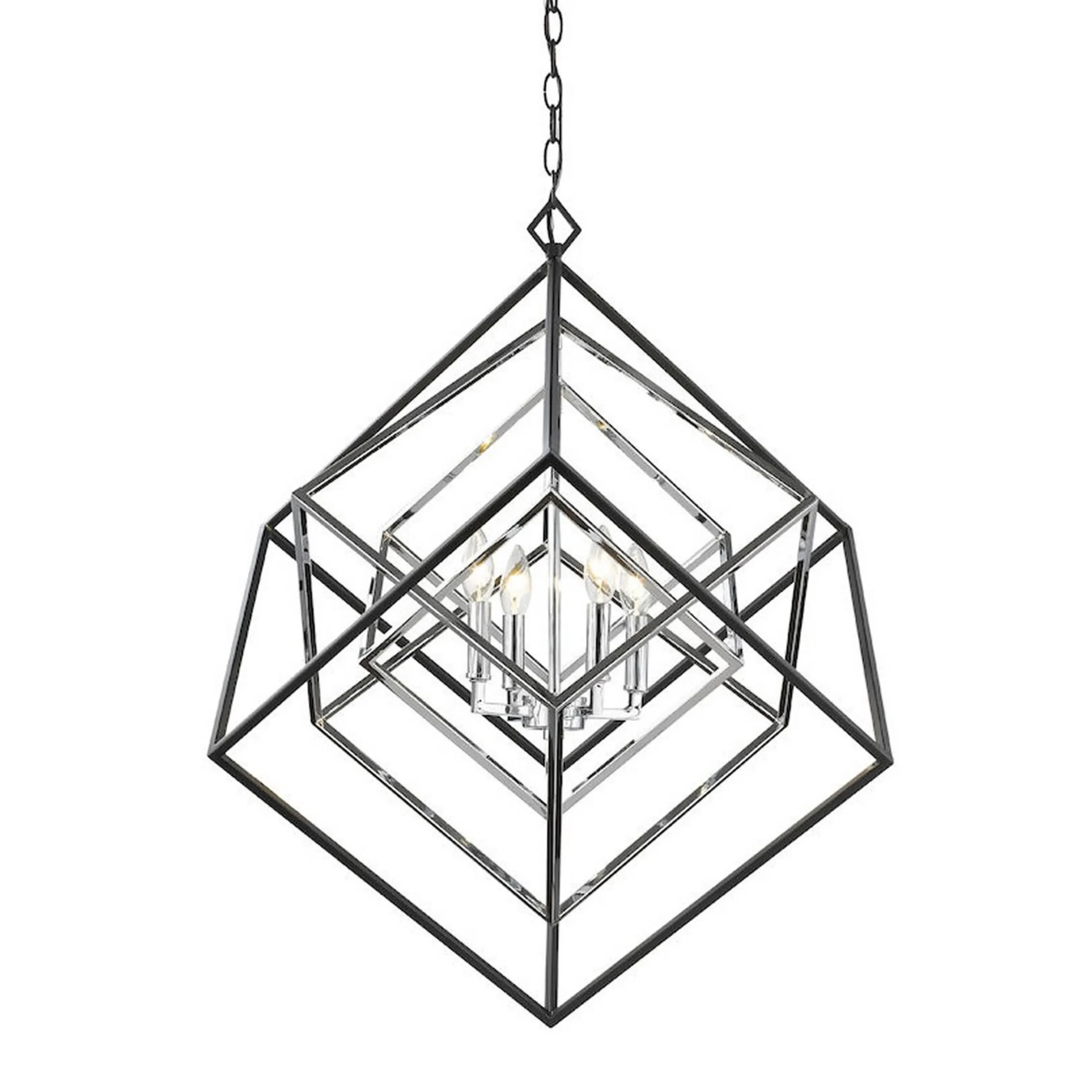 Prismatic Cubed Chandelier - 4 Light
