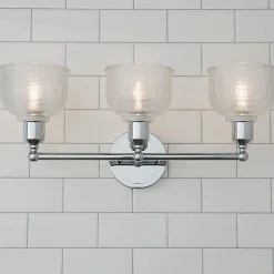Prismatic Glass Vanity Light - 3 Light
