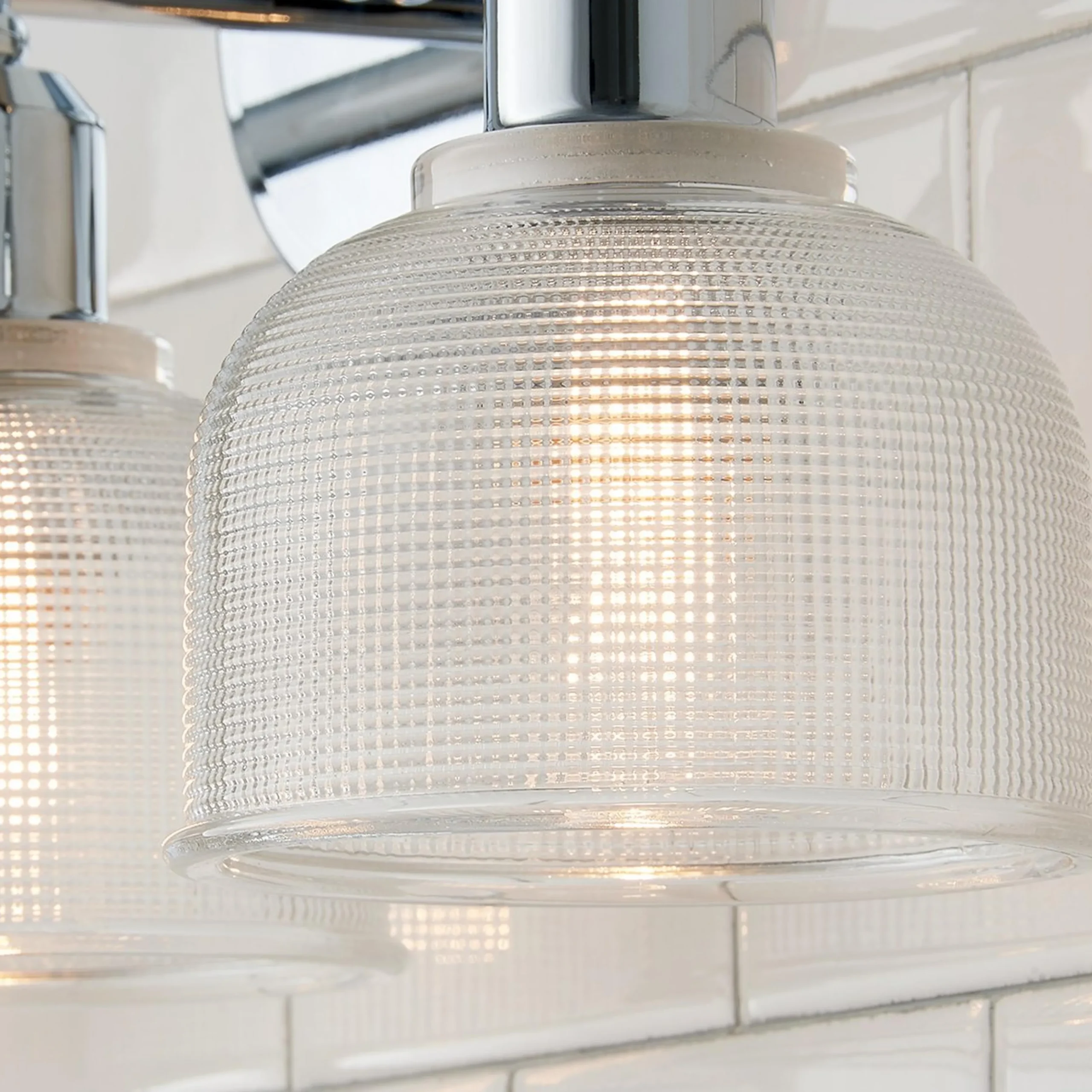 Prismatic Glass Vanity Light - 3 Light