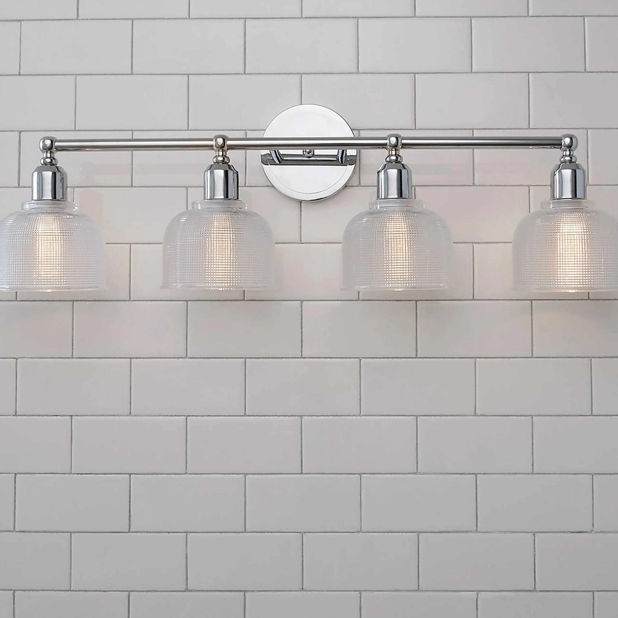 Prismatic Glass Vanity Light - 4 Light