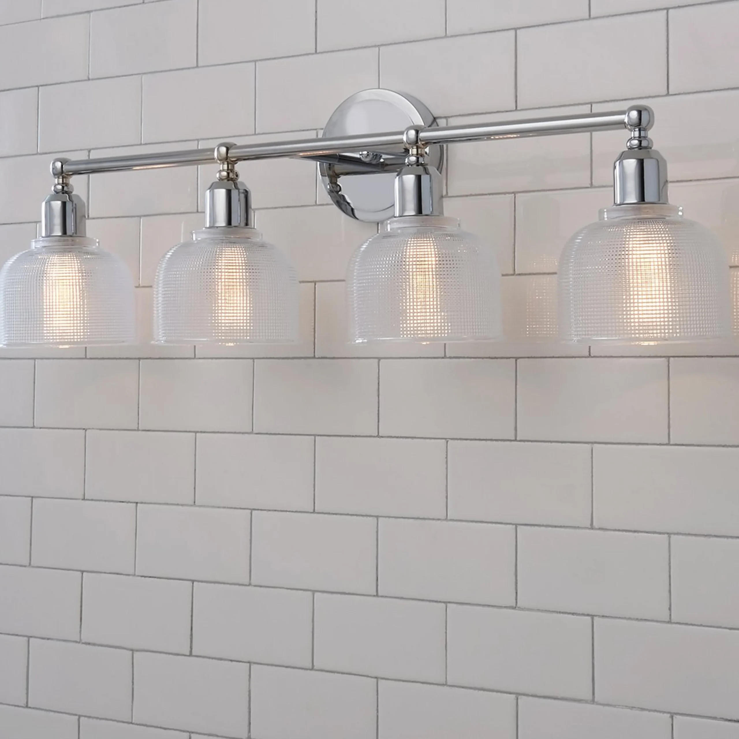 Prismatic Glass Vanity Light - 4 Light