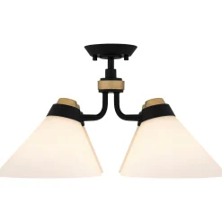 Quattor Opal Glass Convertible Ceiling Light