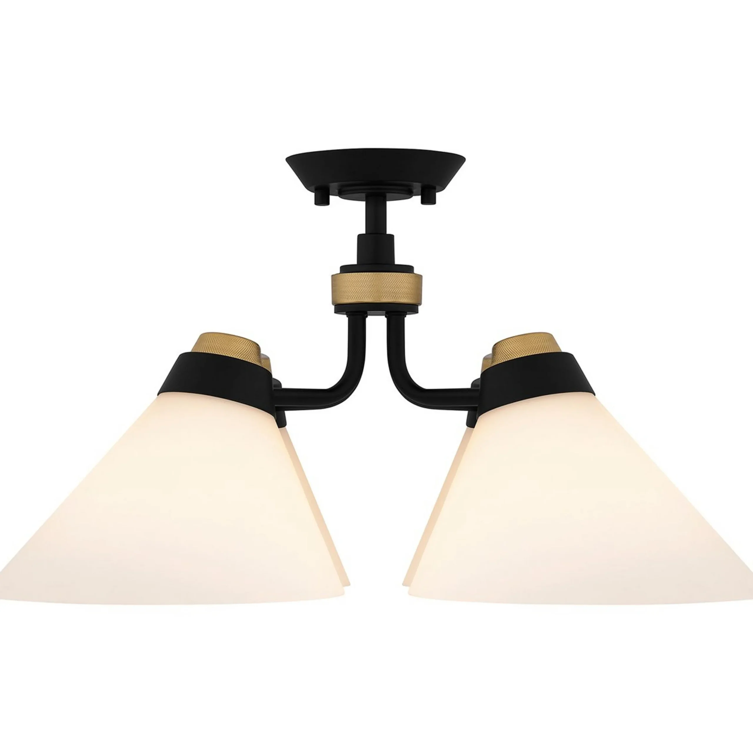 Quattor Opal Glass Convertible Ceiling Light