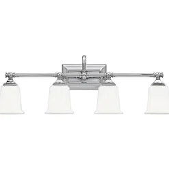 Refined Classic Vanity Light - 4 Light - Opal Glass
