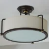 Refined Contemporary Textured Semi-Flush Ceiling Light