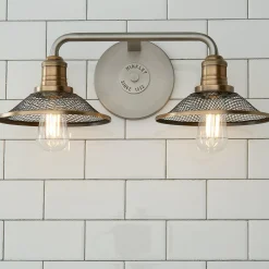 Retro Warehouse Shade Vanity Light - 2 Light