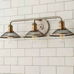 Retro Warehouse Shade Vanity Light - 3 Light
