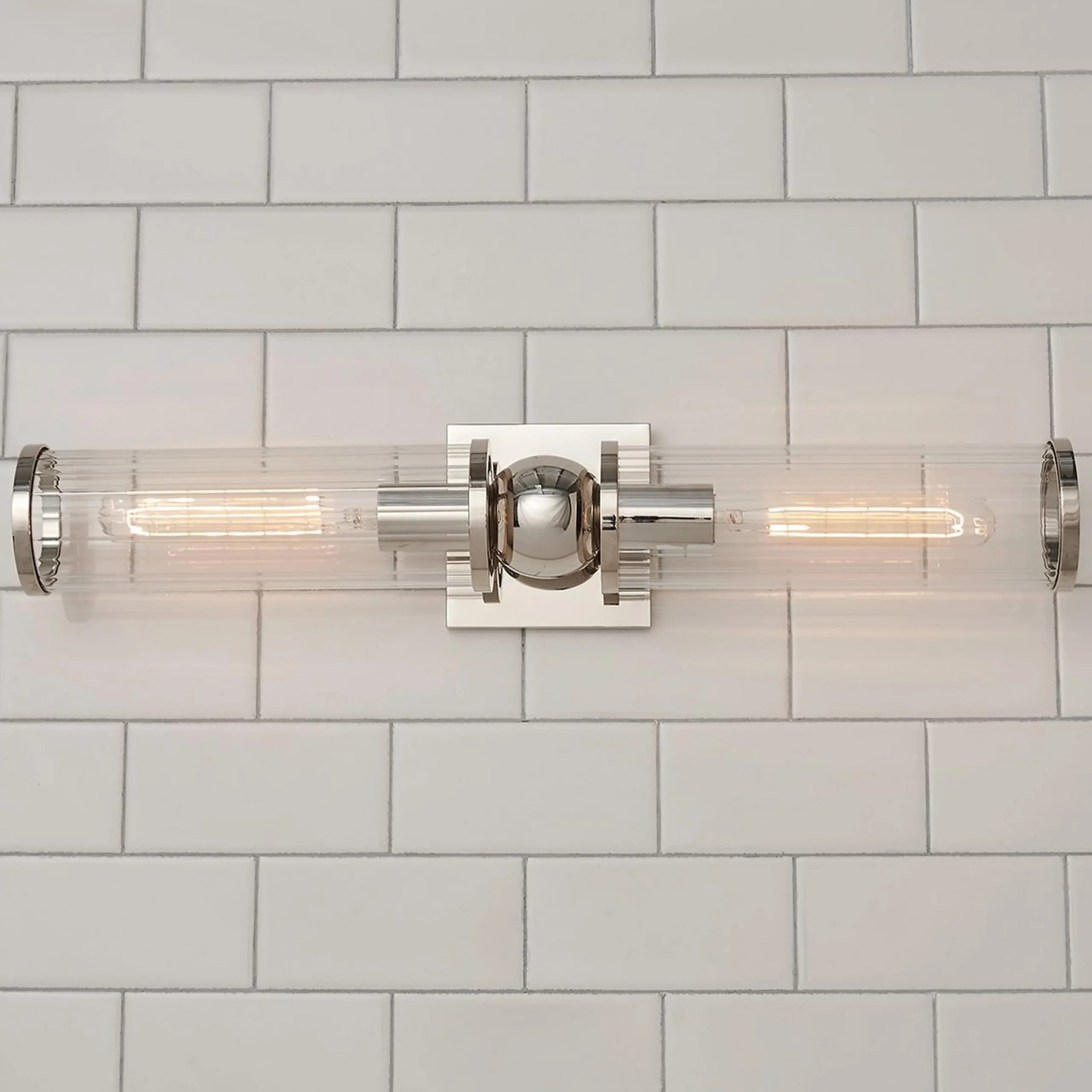 Ribbed Farria Double Bath Sconce