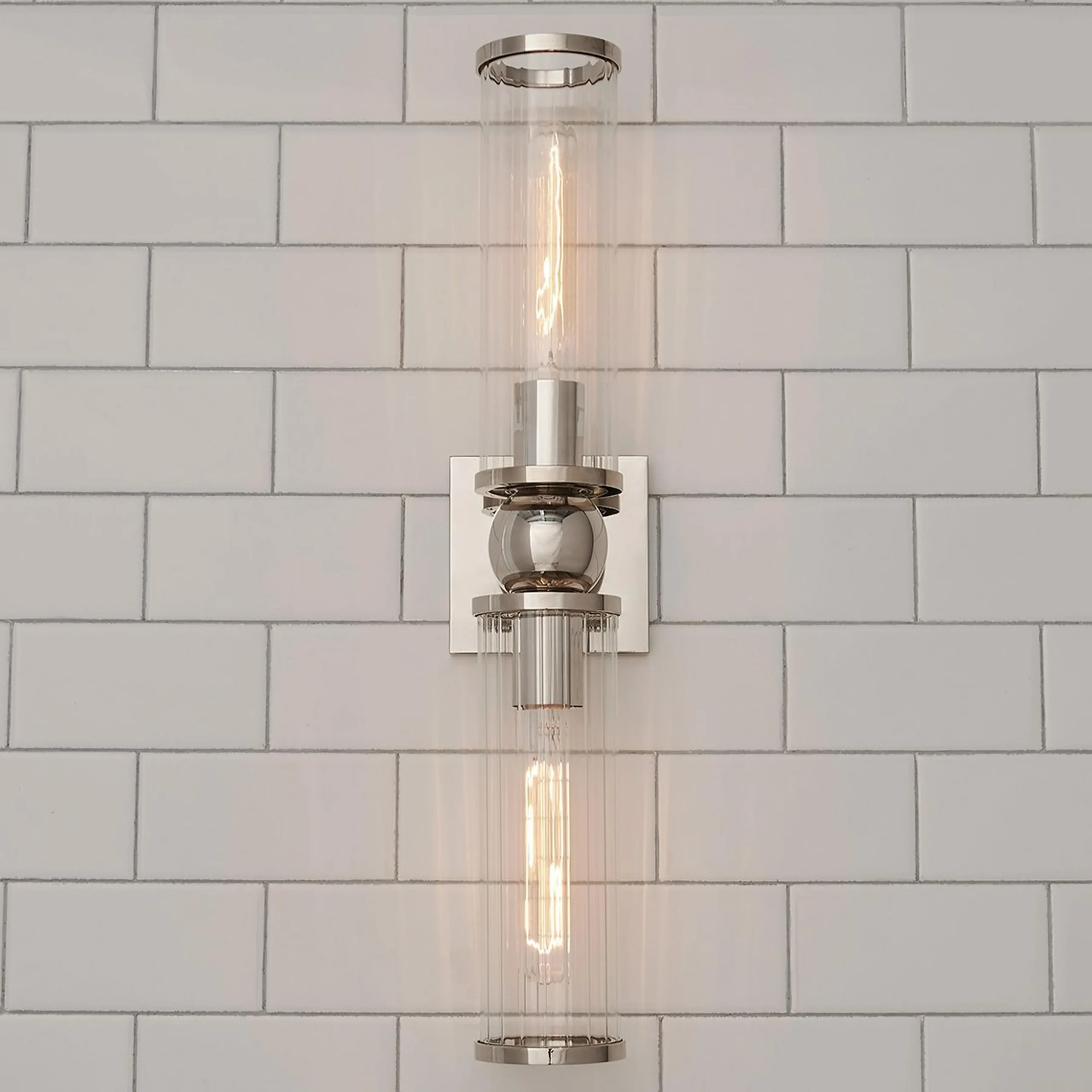 Ribbed Farria Double Bath Sconce